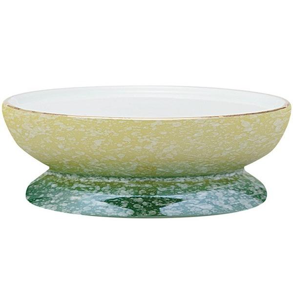 モダン仏具 光綺（こうき）供物台：有田焼イエロー／グリーン