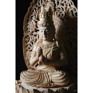 お仏像総白檀お守仏 阿弥陀如来 守護本尊(戌年 亥年) 金襴袋付
