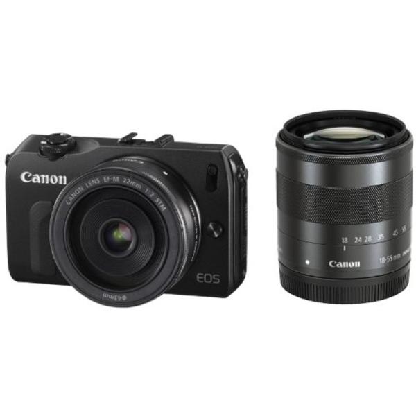 Canon ミラーレス一眼カメラ EOS M ダブルレンズキット EF-M18-55mm F3.5-...