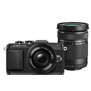 OLYMPUS PEN E-PL7 EZダブルズームキット ブラック ミラーレス一眼 E-PL7 E...