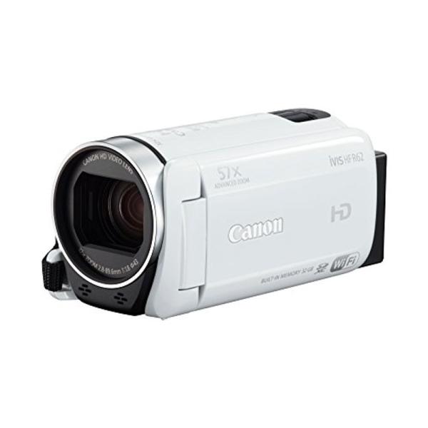 Canon デジタルビデオカメラ iVIS HF R62 光学32倍ズーム ホワイト IVISHFR...