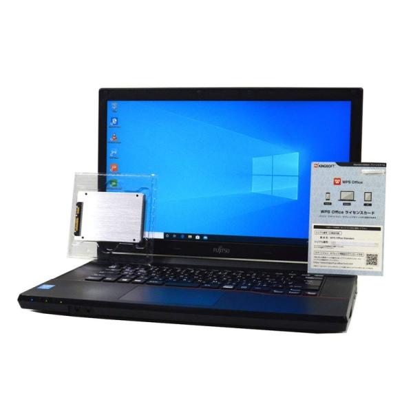 ノートパソコン Office搭載 SSD 512GB (新 品 換 装) 富士通 FMV LIFEB...