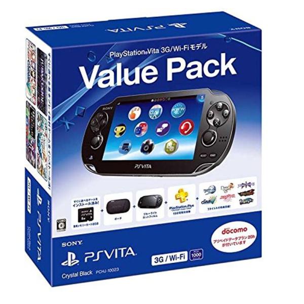 PlayStation Vita Value Pack 3G/Wi-Fiモデル クリスタル・ブラック...