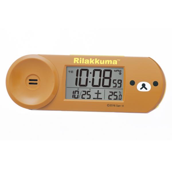 セイコー クロック 目覚まし時計 リラックマ Rilakkuma デジタル 電波 ブラウン CQ14...