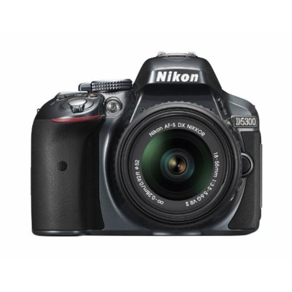 Nikon デジタル一眼レフカメラ D5300 18-55mm VR II レンズキット グレー 2...