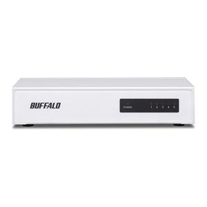 BUFFALO 10/100Mbps対応 金属筺体 電源内蔵 5ポート ホワイト スイッチングハブ LSW4-TX-5NS/WHD｜daikokuya-store9