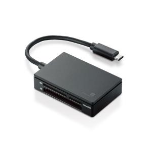 エレコム カードリーダー USB type-C USB3.1 Gen1 9倍速転送 ケーブル一体タイプ ブラック MR3C-A010BK｜daikokuya-store9