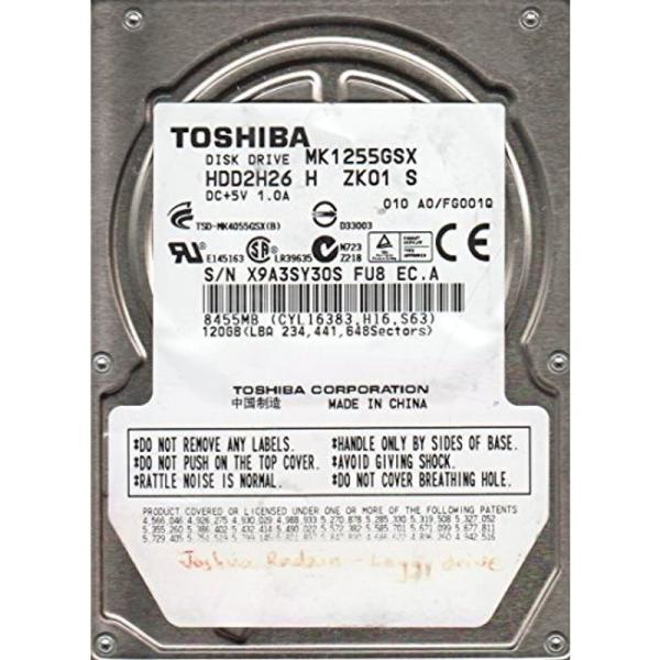 東芝 MK1255GSX 120GB 内蔵型HDD