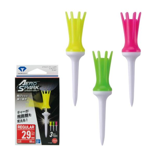 ダイヤゴルフ(DAIYA GOLF) ゴルフティー エアロスパークティー レギュラー カラー TE-...