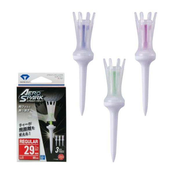 ダイヤゴルフ(DAIYA GOLF) ゴルフティー エアロスパークティー 707 レギュラー クリア...