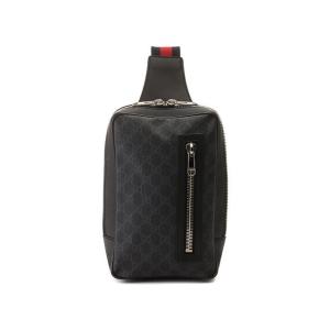 GUCCI　グッチ　ソフトGGスプリームベルトバッグ　478325　PVC　レザー　ブラック【430】2143300176742｜daikokuya78