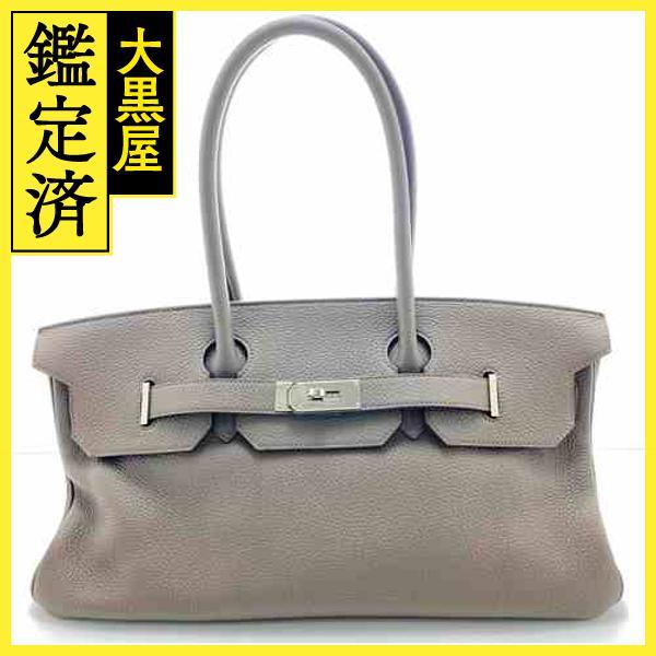 HERMES　エルメス　ショルダーバーキン　トープ/SV　トゴ　□Q刻印　【432】　2148103...