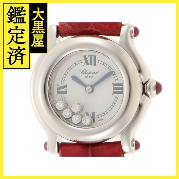 Chopard ショパール 時計 ハッピースポーツ 27/8245-21 5Pダイヤ ホワイト文字盤...