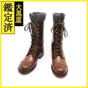 CHANEL　シャネル　ブーツ　靴　レディース35　ブラウン　レザー　G27911（2143000643971）【200】｜daikokuya78