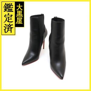 Christian Louboutin　ルブタン　靴　アンクルブーツ　レディース39ハーフ　ブラック　レザー　2143100433632　【200】｜daikokuya78