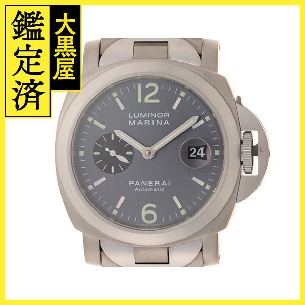 PANERAI パネライ ルミノールマリーナ PAM00091 アンスラサイト文字盤 TI/SS 自...