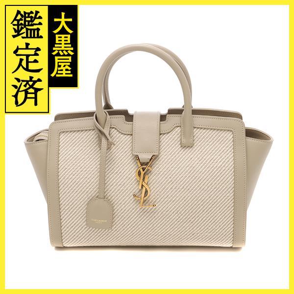 SAINT LAURENT サンローラン ダウンタウンベイビー グレージュ キャンバス/レザー【20...