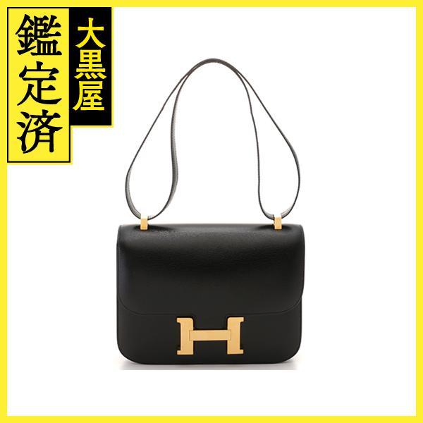 HERMES　エルメス　　コンスタンス23　ヴィンテージ 　ブラック/ボックスカーフ/GP金具　※斜...