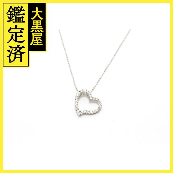 Folli Follie ハートネックレス K18WG ダイヤモンド 0.34ct 【460】214...