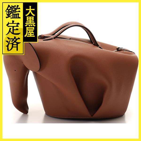 LOEWE　ロエベ　エレファントバッグラージ　タン　カーフ　【471】N