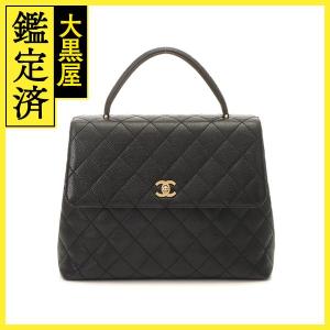 CHANEL　シャネル　マトラッセケリー型ハンドバッグ　A12397　ブラック/GP　キャビア【430】2146000384288