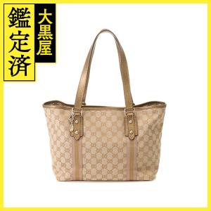 GUCCI グッチ ＧＧ トートバッグ ゴールド／ピンク／ベージュ キャンバス 137396【430】2148103635724｜daikokuya78