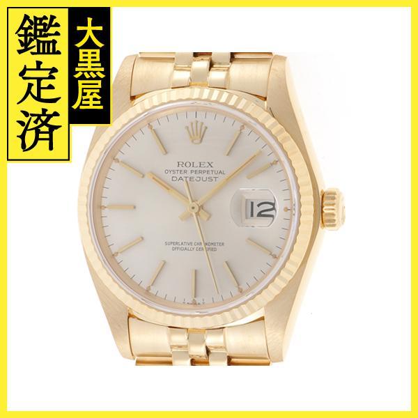 ROLEX ロレックス 16018 デイトジャスト キャリバー3035 YG シルバー【434】21...