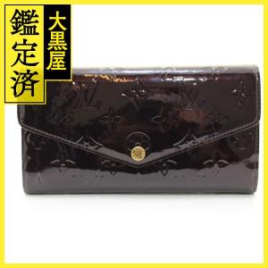 LOUIS VUITTON　ルイヴィトン　財布　ポルトフォイユ・サラ　 ヴェルニ　アマラント　M90152　2147200498478　【200】｜daikokuya78