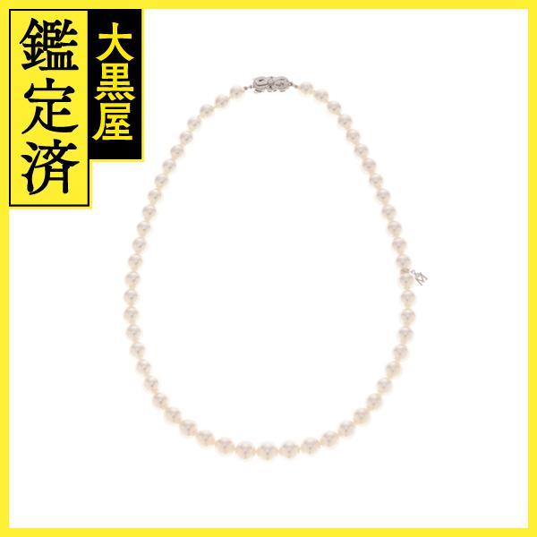 MIKIMOTO　ミキモト　ベストオブベスト　パールネックレス　あこや真珠　ダイヤモンド　PT100...