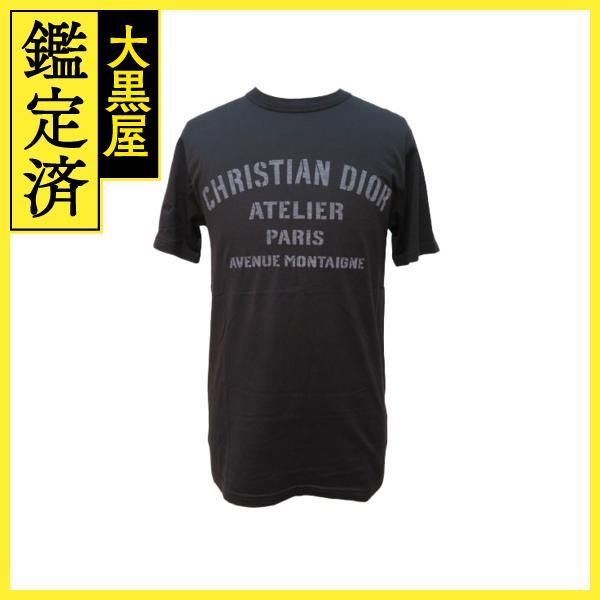 DIOR　ディオール　アトリエロゴTシャツ　メンズXS　ブラック　コットン　043J615A0589...