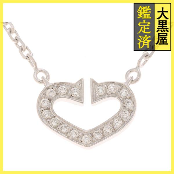CARTIER カルティエ Cハートネックレス K18ホワイトゴールド ダイヤモンド B700830...