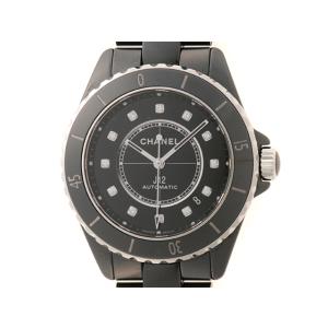CHANEL シャネル J12 キャリバー12.1 H5702 腕時計 セラミック/ステンレス 自動巻き ブラック12Ｐダイヤ文字盤 メンズ【中古】【473】