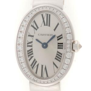 CARTIER カルティエ ミニ ベニュアール WB520025 腕時計 K18ホワイトゴールド/ダイヤモンド シルバー文字盤 レディース【中古】472