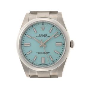 ROLEX ロレックス オイスター パーペチュアル41 124300 腕時計 ステンレススチール ターコイズブルー文字盤 メンズ【中古】【472】SJ