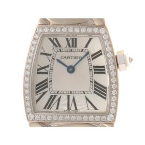 CARTIER カルティエ ウォッチ ラドーニャ ドゥ カルティエ SM W60039G 腕時計 K18WG/ダイヤモンドベゼル シルバー文字盤【中古】472