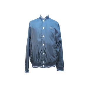 PRADA プラダ リバーシブルボンバージャケット/XS/ブラック/ナイロン/コットン UJL96A メンズ 【中古】432