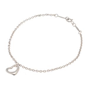TIFFANY&amp;Co. ティファニー オープンハートBL/SV/2.5g ブレスレット シルバー92...