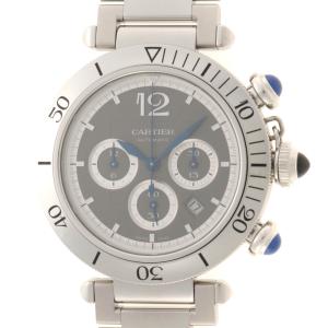 CARTIER カルティエ パシャ ドゥ カルティエ ウォッチ 41mm WSPA0027 腕時計 スティール グレー文字盤 メンズ【中古】472