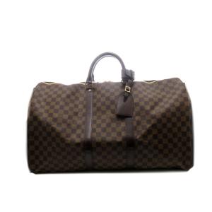 LOUIS VUITTON ルイ・ヴィトン キーポル・バンドリエール55 ダミエN41414 ボストンバッグ ダミエキャンバス ブラウン 【中古】437