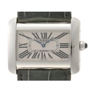 CARTIER カルティエ タンクディヴァン LM W6300655 腕時計 スティール/本革 シルバー文字盤 メンズ【中古】472