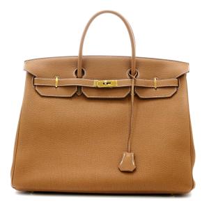 HERMES エルメス バーキン40 内縫い ハンドバッグ トゴ ゴールド □Q刻印 【中古】473