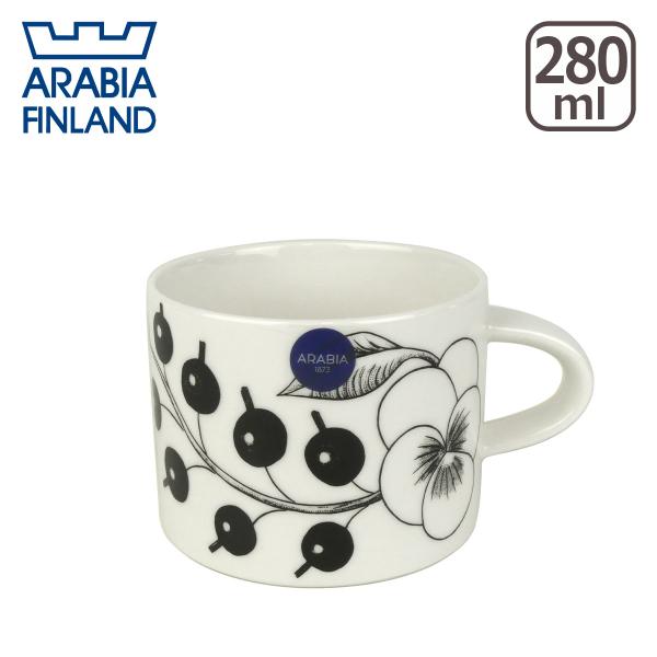 【並行輸入品】アラビア ブラック パラティッシ ティーカップ 280ml 単品 Arabia Bla...
