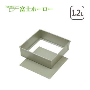 富士ホーロー 角形デコレーション底取型15cm フッ素樹脂｜daily-3