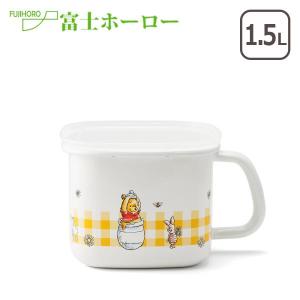 富士ホーロー Winnie the Pooh 角型みそポット DYP-KP くまのプーさん FUJIHORO ほうろう｜daily-3