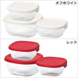 HARIO(ハリオ)耐熱ガラス製保存容器3個セ...の詳細画像2