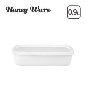 Honey Ware（ハニーウェア）Konte 浅型角容器 M リリーホワイト｜daily-3