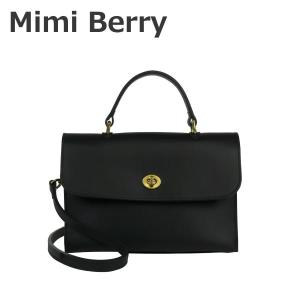 Mimi Berry ミミベリー Hebe レザー 2WAY ショルダーハンドバッグ Black B03000｜daily-3.com