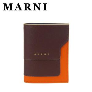 MARNI マルニ バイフォールド ウォレット 二つ折り財布 小銭入れ付 ミニ財布 WILD CHERRY+CARROT+DARK LIMOGES+(SOFT BEIGE) PFMOQ14U23 LV520｜daily-3