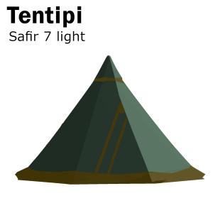 テンティピ サファイア 7 light 10750 テント ワンポール 軽量 ティピーテント 就寝人数6-8人用 Tentipi Safir｜daily-3.com