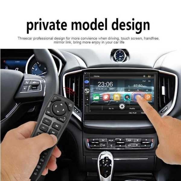 7038B 2dinカーラジオ7 Bluetoothカーステレオラジオオーディオメディア車マルチメデ...